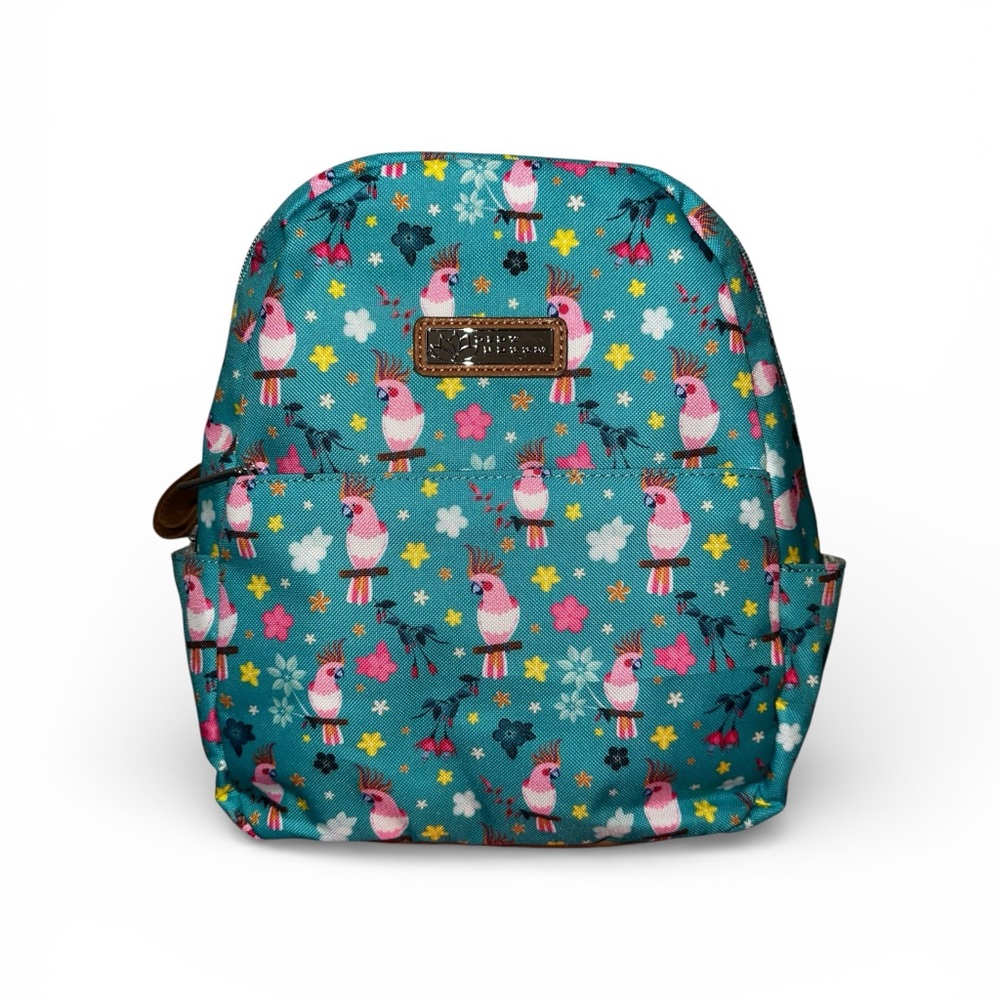 LILY‎ BLOOM Karma Recycled Plastic Eden Backpack “Parrots in Paradise” $69 MSRP